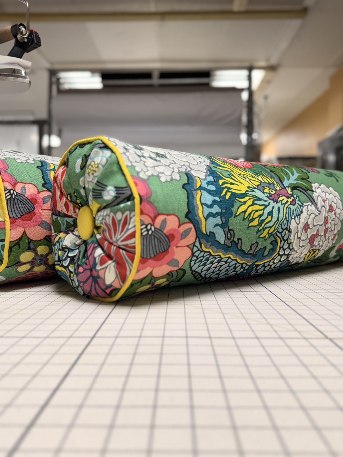Custom decorative throw pillows with coordinating fabric