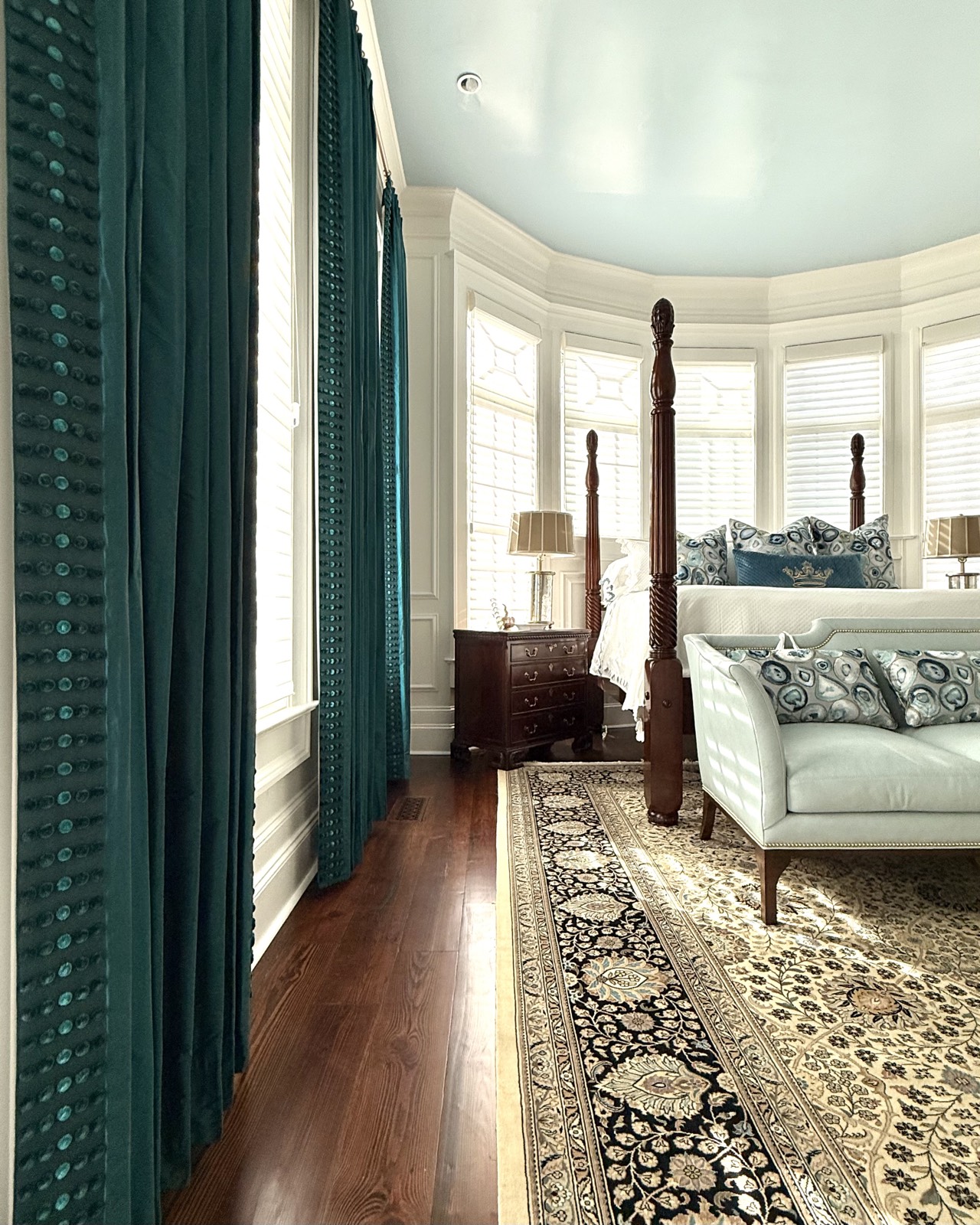 Upholstered furniture piece with custom fabric selection
